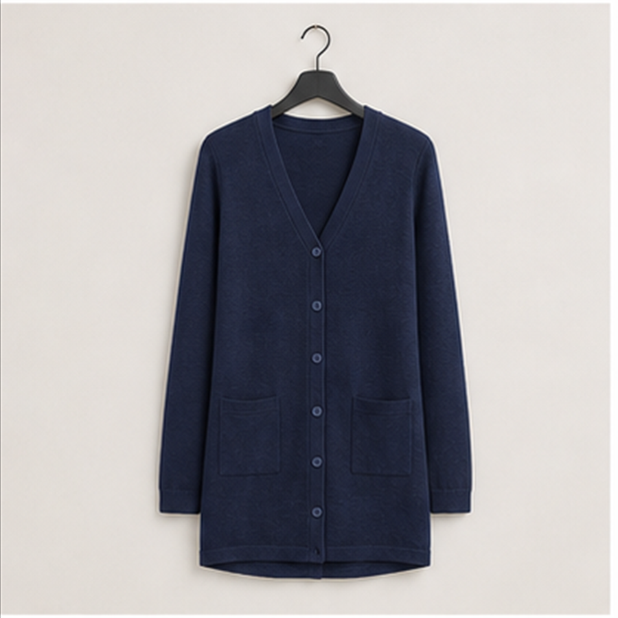 Women's Lightweight Cardigan Sweaters Trendy Button Up V-Neck Knit Cardigans Shrug Summer Fashion Clothes - front view