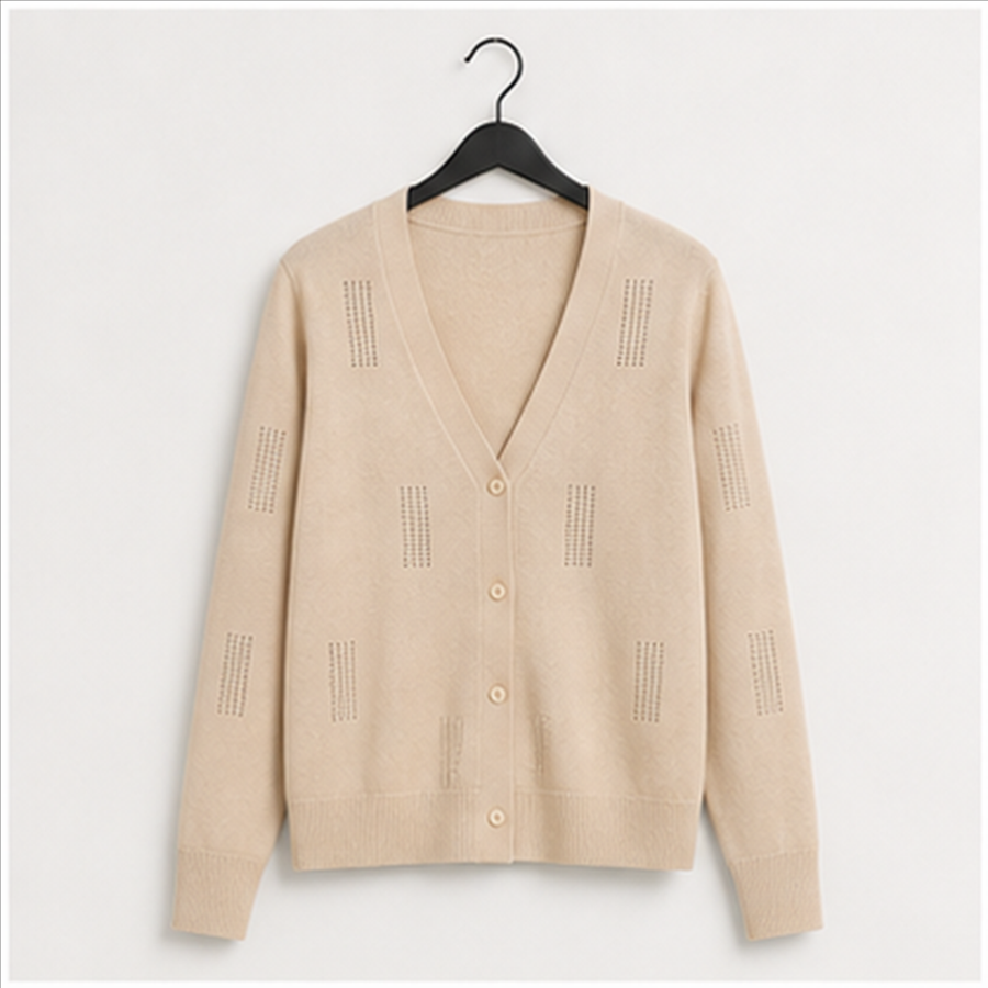 Women's 3/4 Sleeve Cardigans for Women, Lightweight Cardigan Sweaters, Spring Open Front Button Down Tops - front view