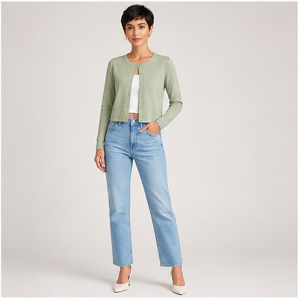 Women Cotton Bolero Shrugs for Dresses Summer Fall Fashion Outfits Clothes - model view